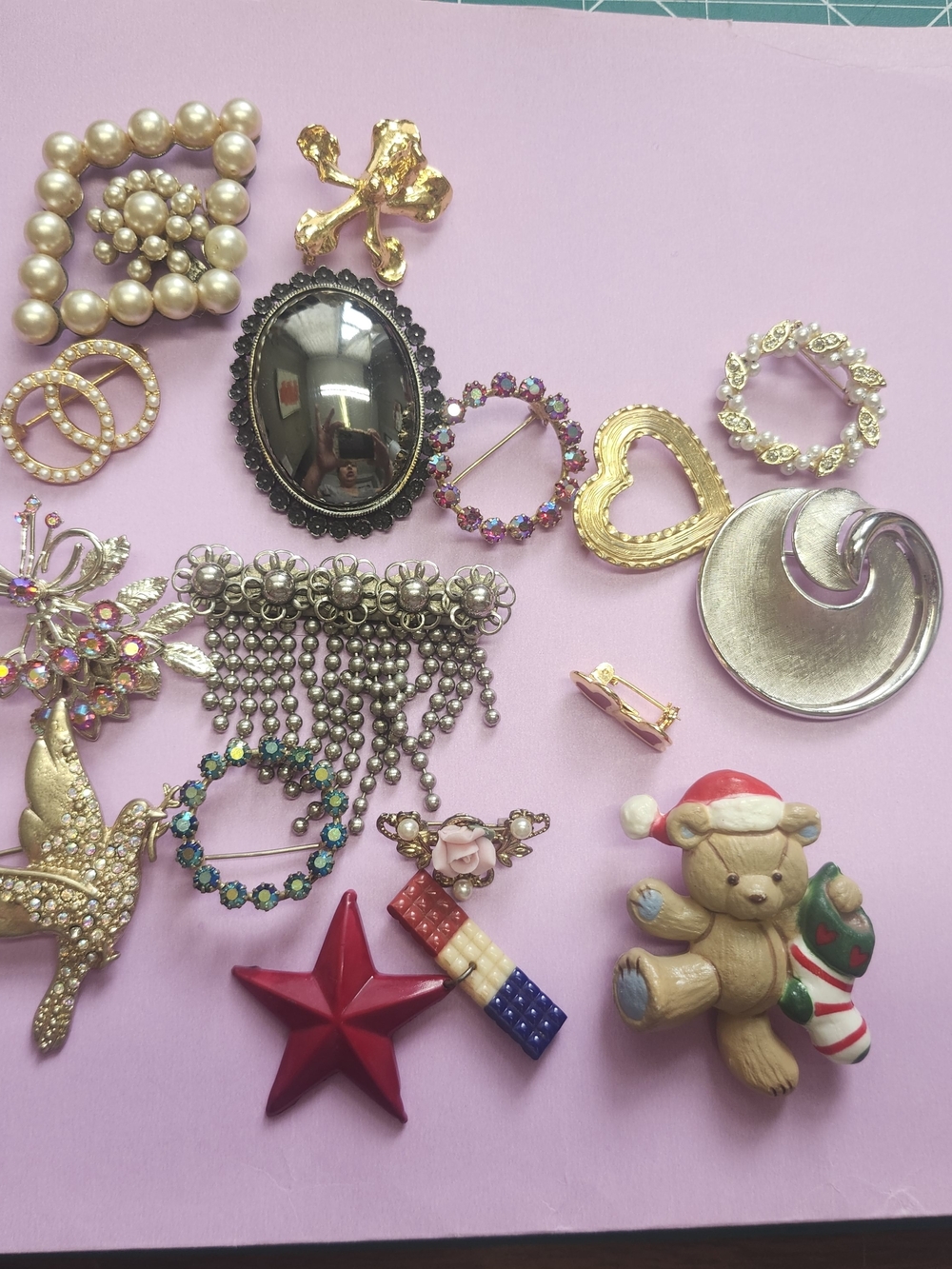 Assorted Women's Brooch Pin Set Vintage, 18pcs